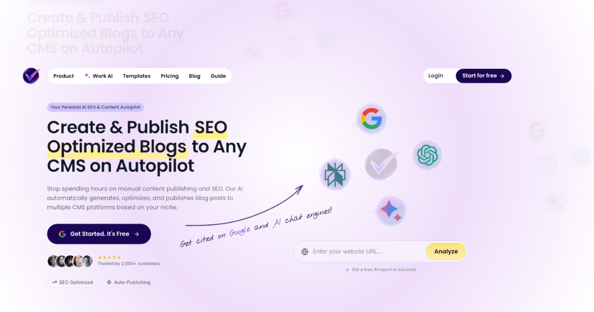 Better Blog AI social preview showing automated blog publishing software